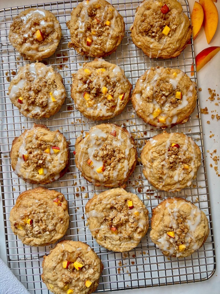Fresh Peach Crisp Cookies